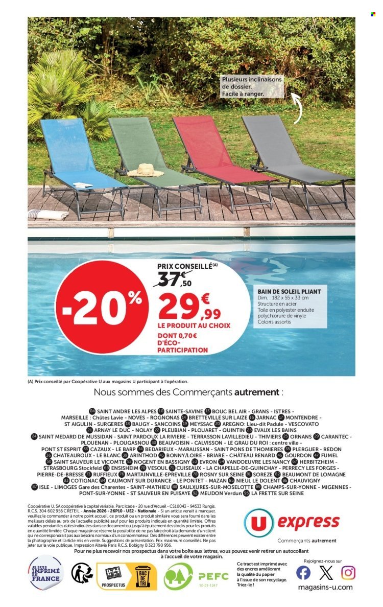 Catalogue U EXPRESS - Les beaux jours à prix bas