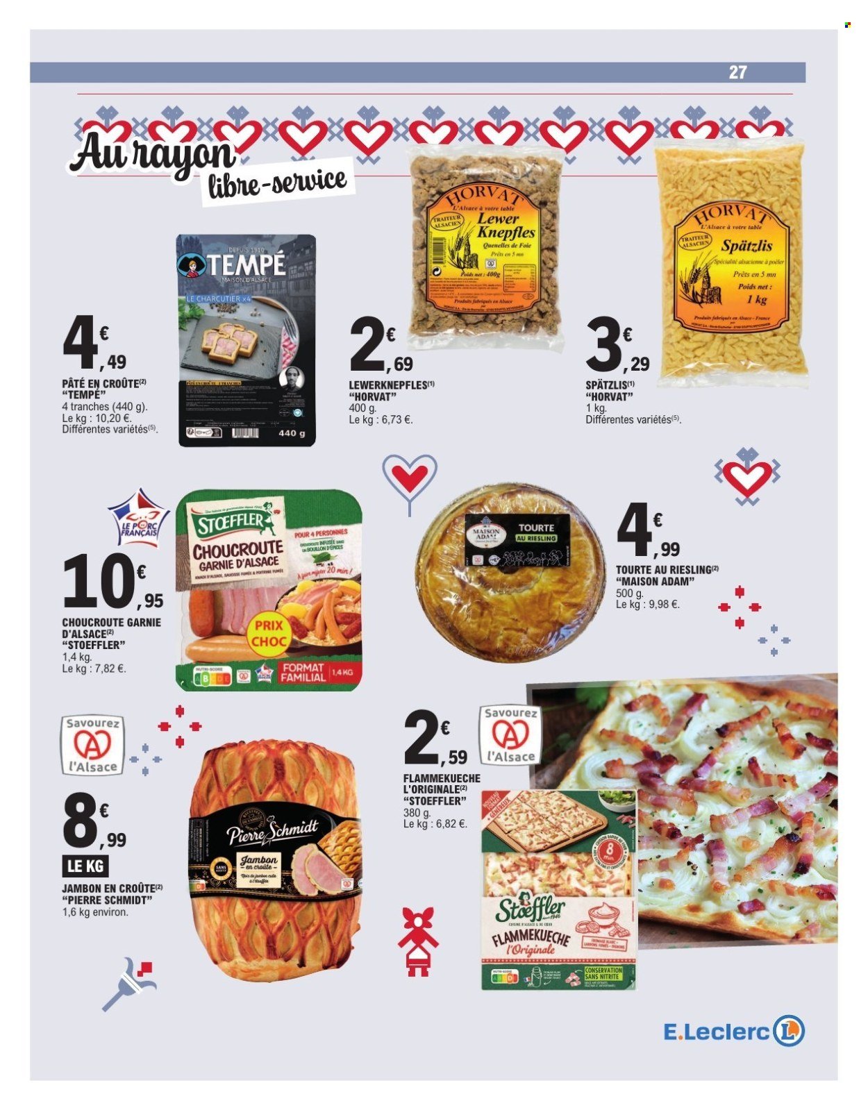 Catalogue E.LECLERC - ALSACE CHOUCROUTE - BREDELE