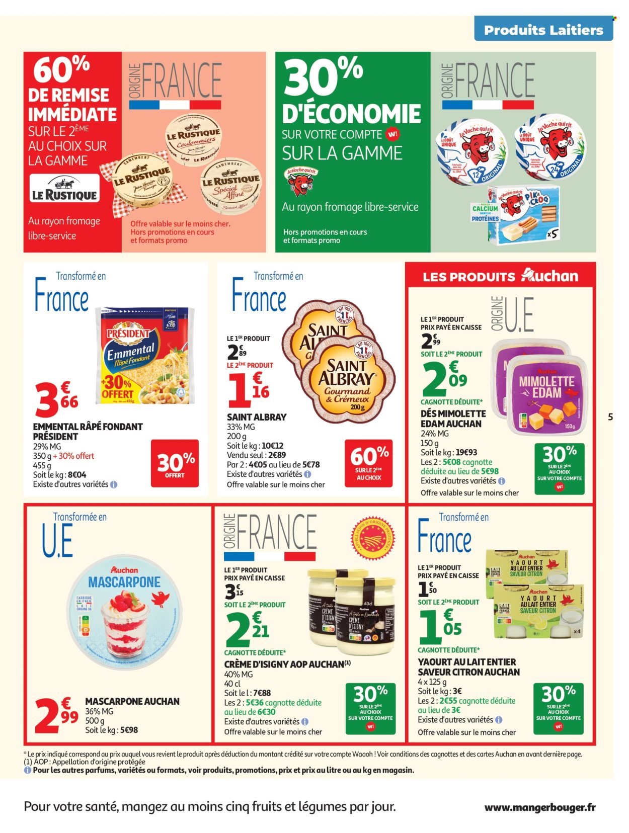 Catalogue AUCHAN - Produits laitiers supers