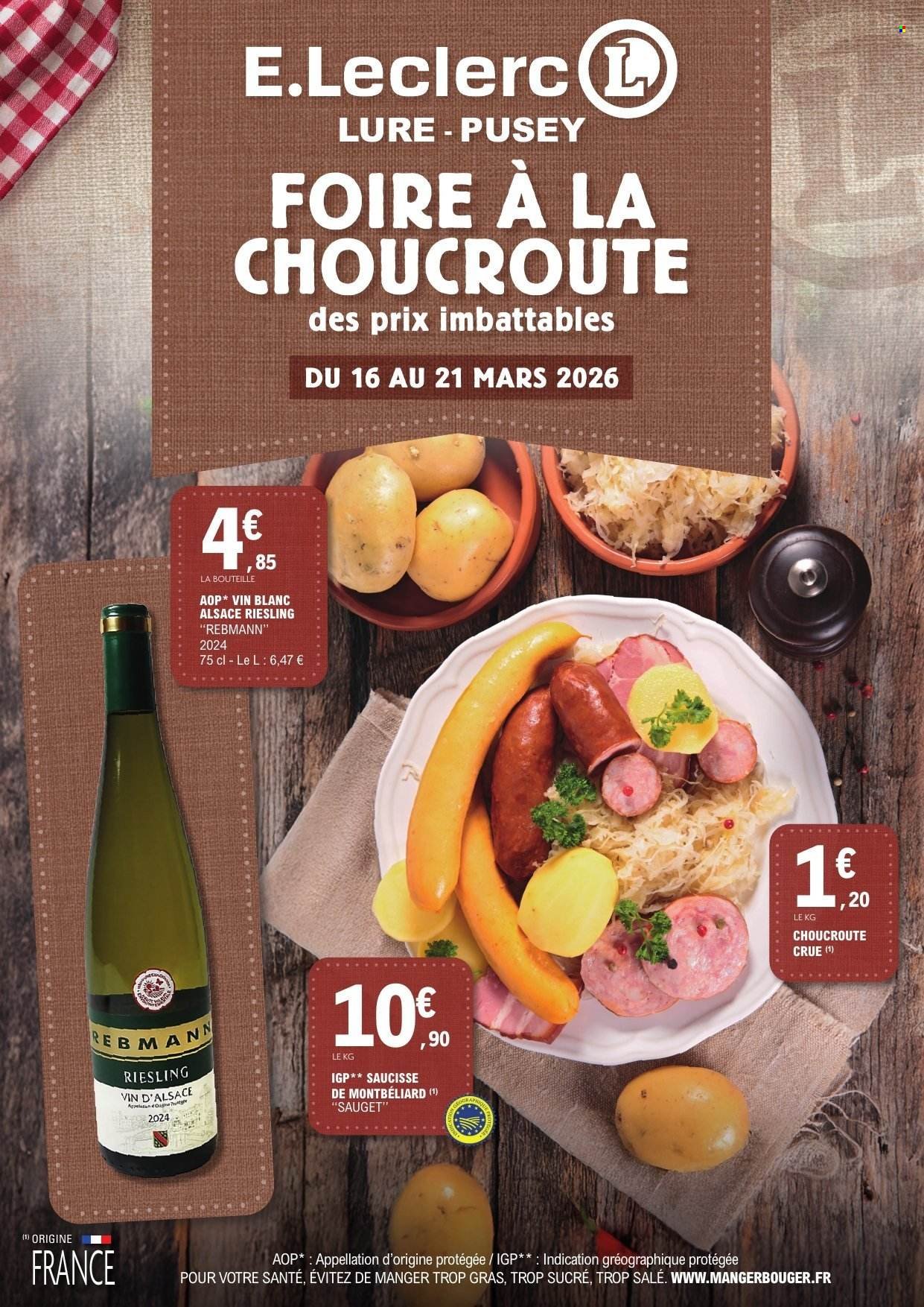 Catalogue E.LECLERC - CHOUCROUTE