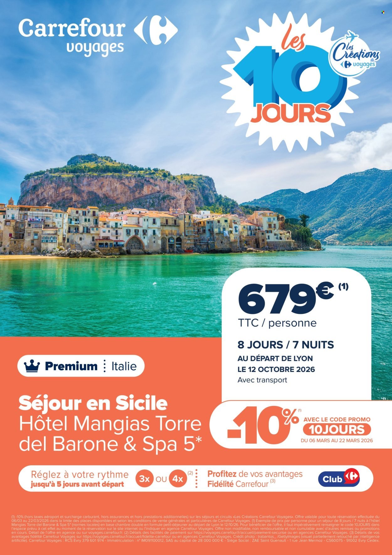 Catalogue CARREFOUR - LES 10 JOURS LES CRÉATIONS CARREFOUR VOYAGES