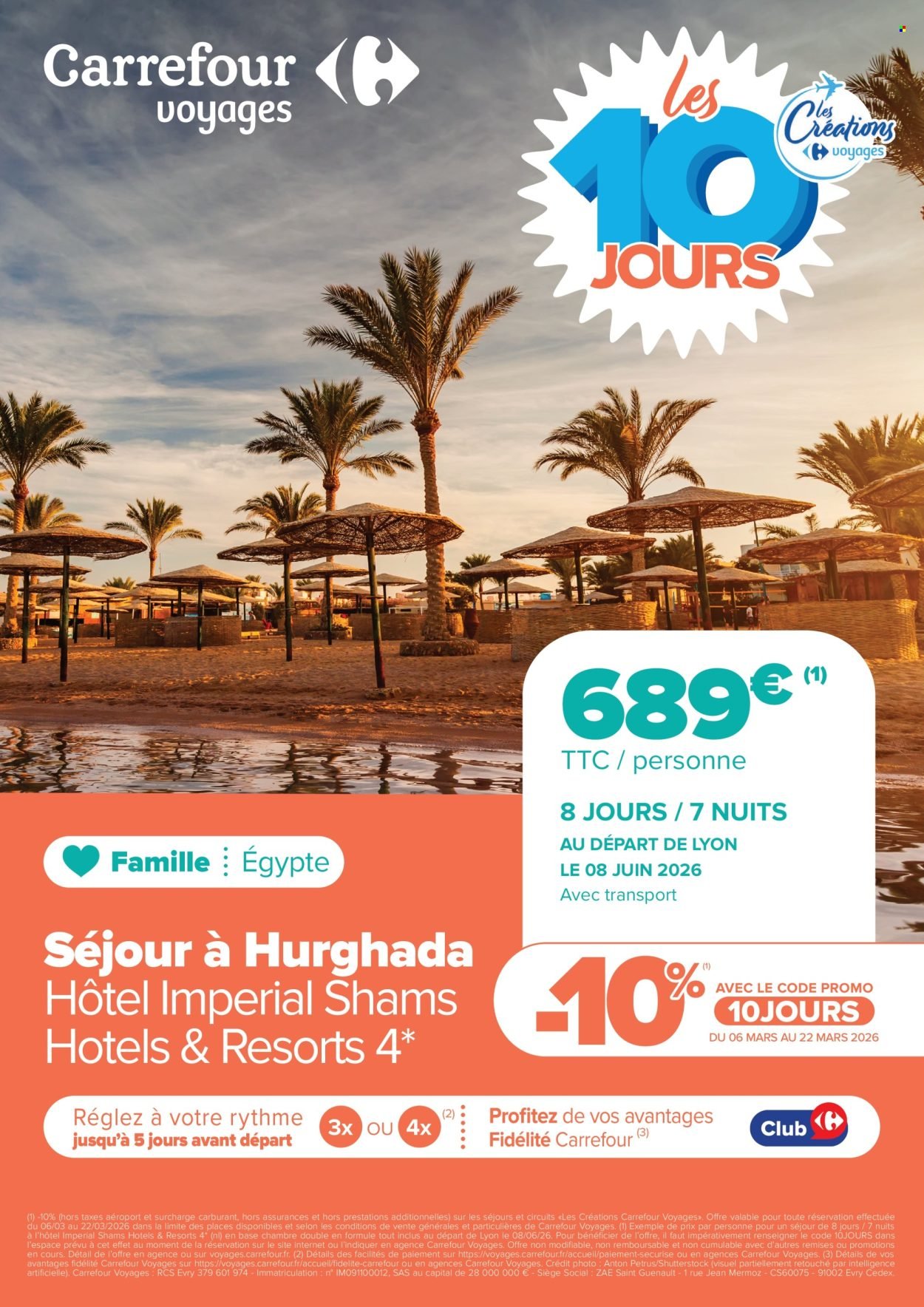Catalogue CARREFOUR - LES 10 JOURS LES CRÉATIONS CARREFOUR VOYAGES