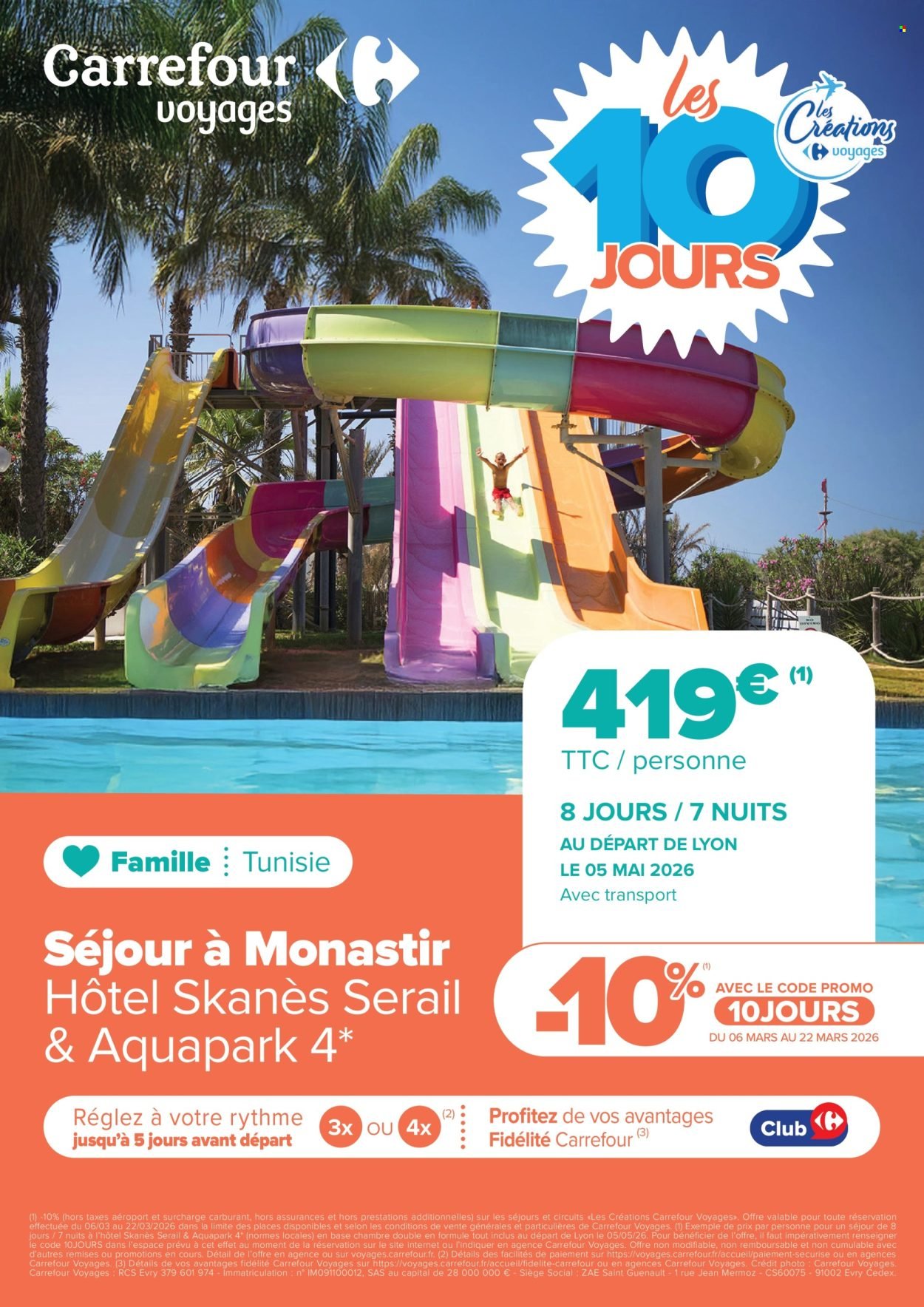 Catalogue CARREFOUR - LES 10 JOURS LES CRÉATIONS CARREFOUR VOYAGES