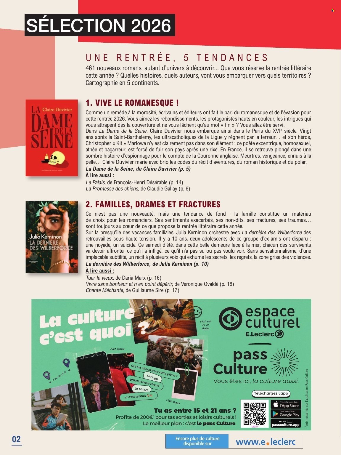 Catalogue E.LECLERC - GUIDE RENTREE LITTERAIRE