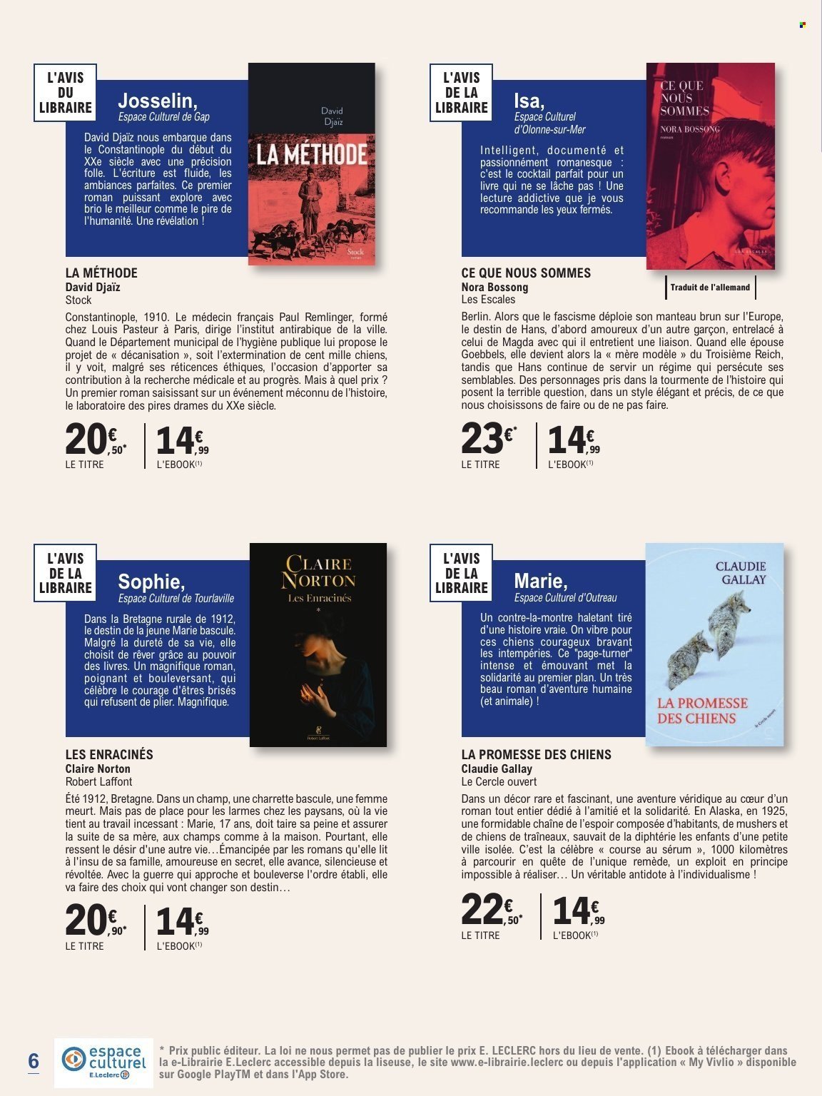 Catalogue E.LECLERC - GUIDE RENTREE LITTERAIRE