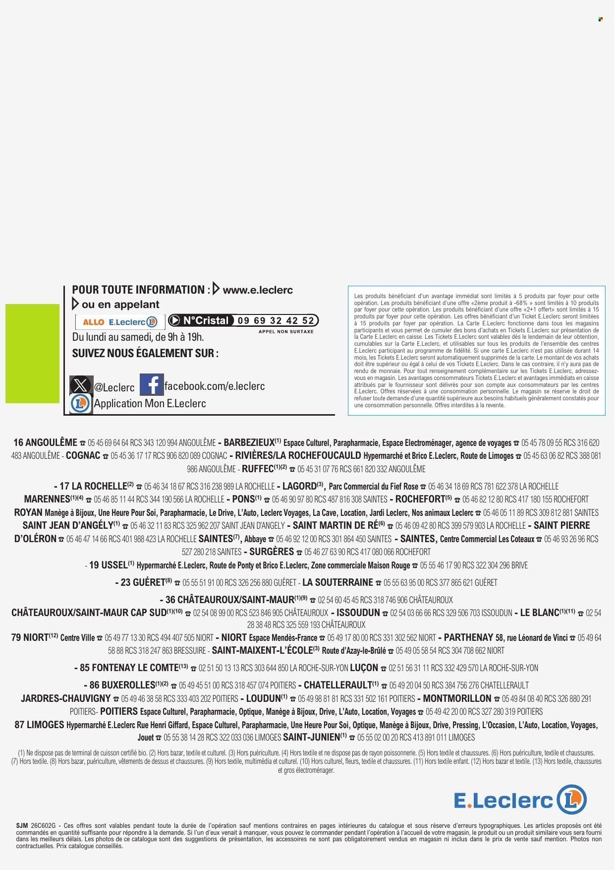 Catalogue E.LECLERC - Temps fort (2026-01-06 - 2026-01-10)