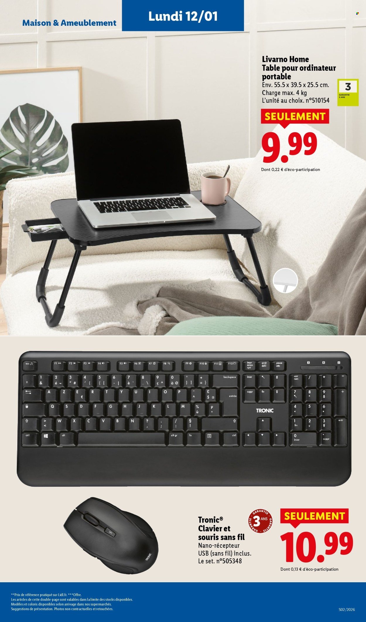 Catalogue LIDL - Les bonnes affaires de la semaine (2026-01-08 - 2026-01-12)