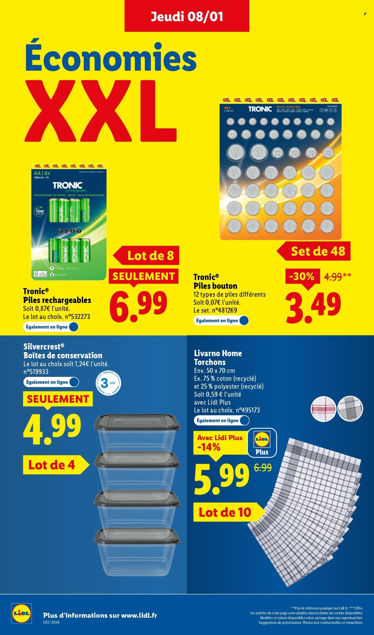 Catalogue LIDL - Les bonnes affaires de la semaine (2026-01-08 - 2026-01-12)