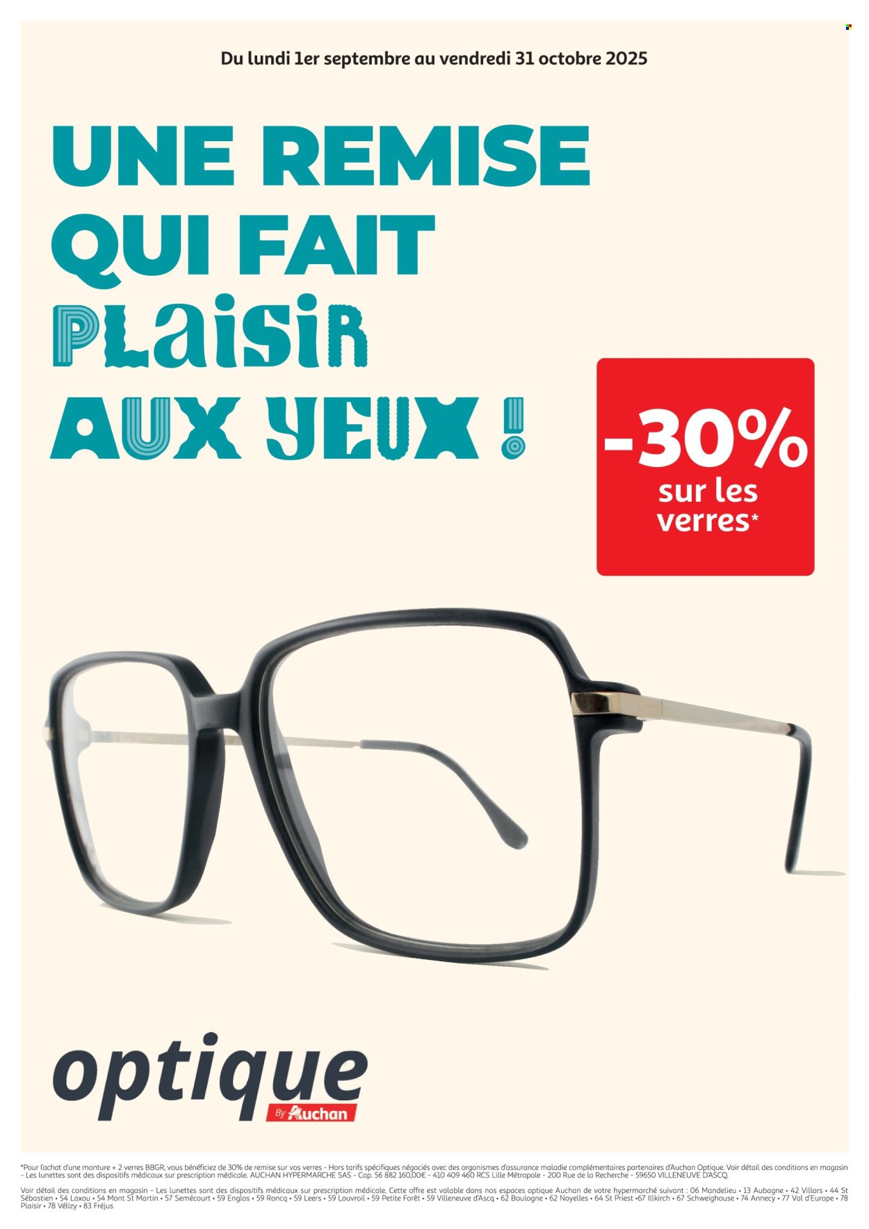 Catalogue AUCHAN - Une remise qui fait plaisir aux yeux ! (2025-09-01 - 2025-10-31)