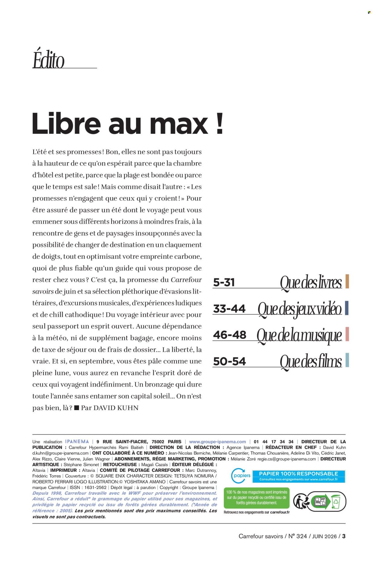 Catalogue CARREFOUR - A CHACUN SA CULTURE