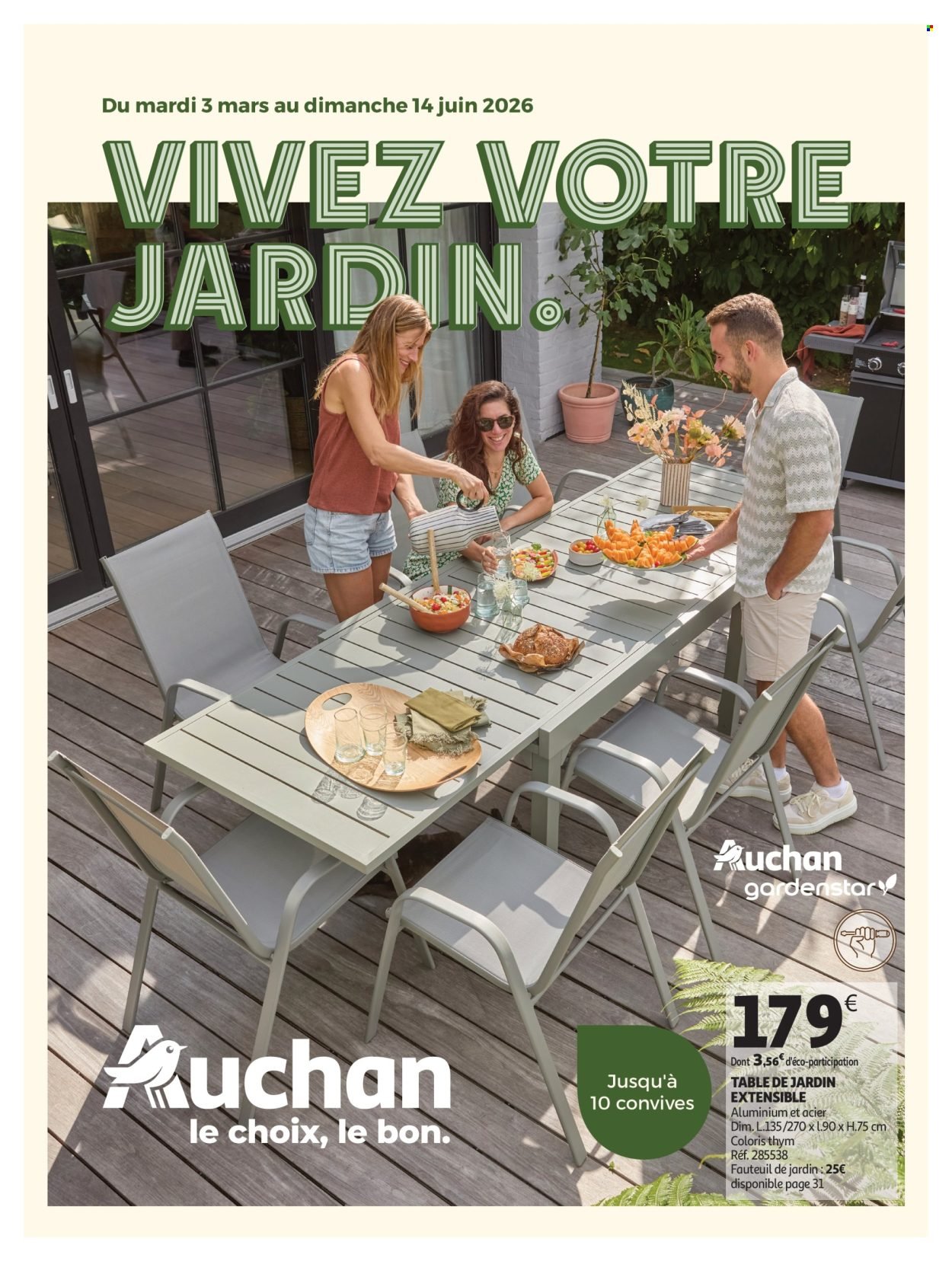Catalogue AUCHAN - Jardinage, meubles jardin