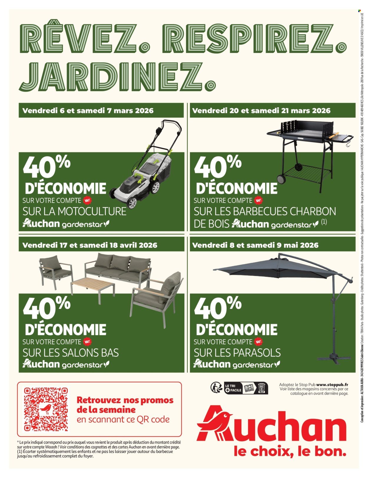 Catalogue AUCHAN - Jardinage, meubles jardin (2026-03-03 - 2026-06-14)