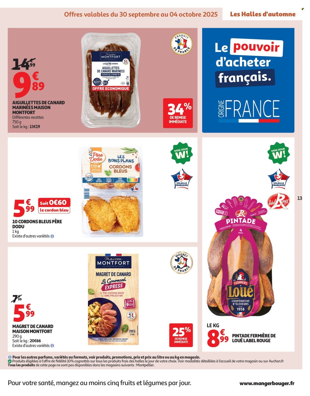 Catalogue AUCHAN - Les Halles d'automne : les prix bas, c'est toujours de saison (2025-09-30 - 2025-10-12)