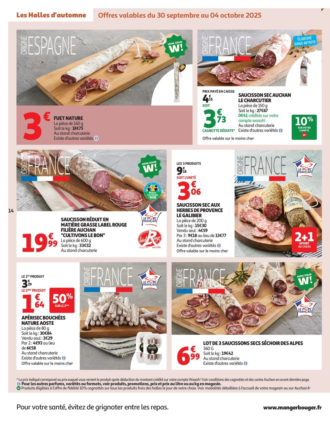Catalogue AUCHAN - Les Halles d'automne : les prix bas, c'est toujours de saison (2025-09-30 - 2025-10-12)