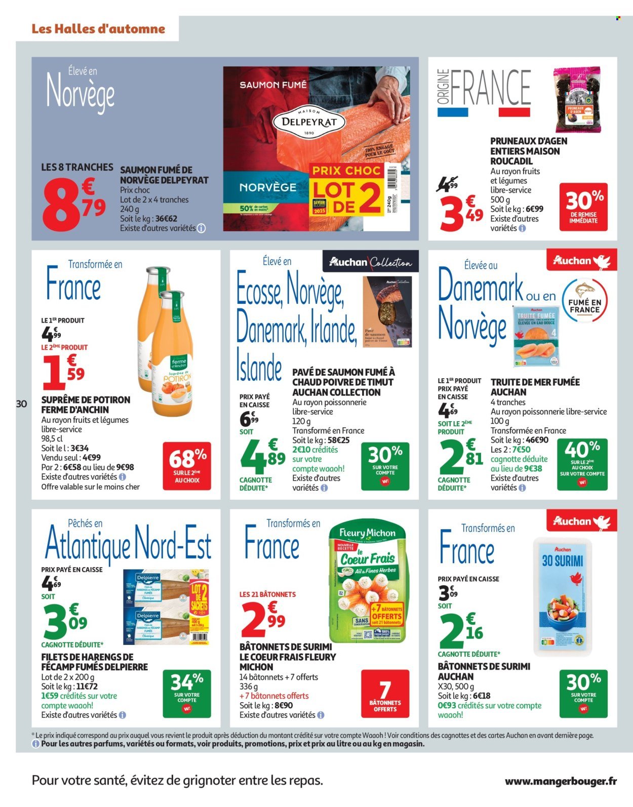 Catalogue AUCHAN - Les Halles d'automne : les prix bas, c'est toujours de saison (2025-09-30 - 2025-10-12)