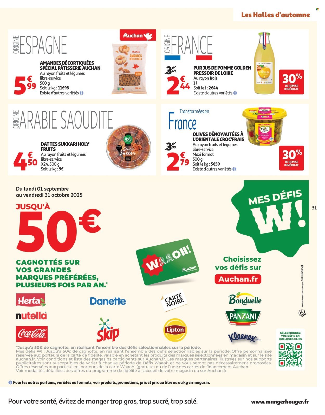 Catalogue AUCHAN - Les Halles d'automne : les prix bas, c'est toujours de saison (2025-09-30 - 2025-10-12)