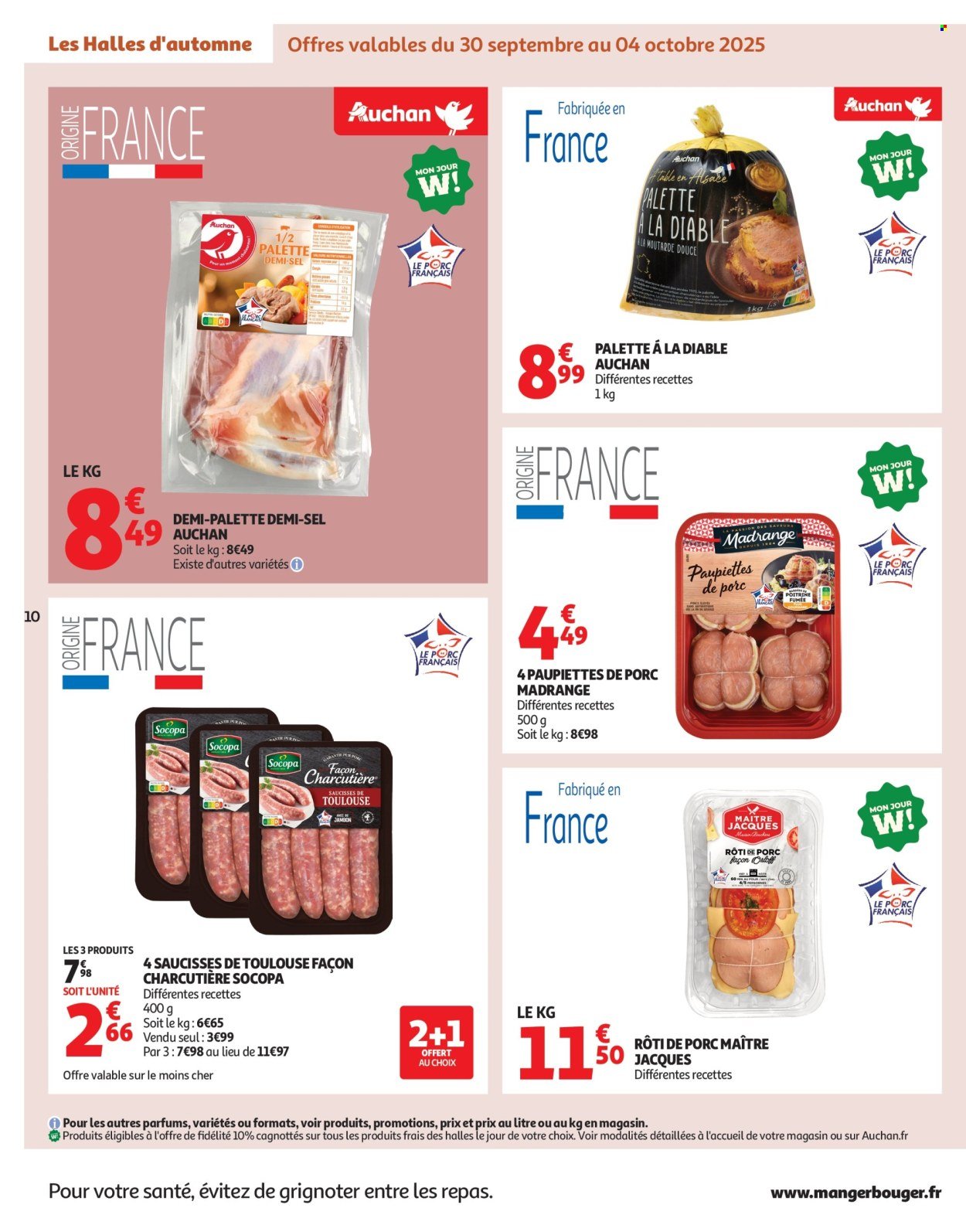 Catalogue AUCHAN - Les Halles d'automne : les prix bas, c'est toujours de saison (2025-09-30 - 2025-10-12)