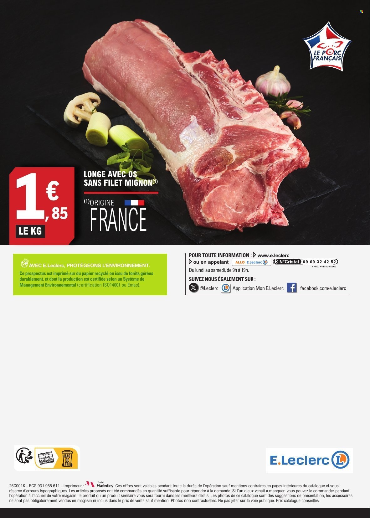 Catalogue E.LECLERC - FOIRE AU PORC