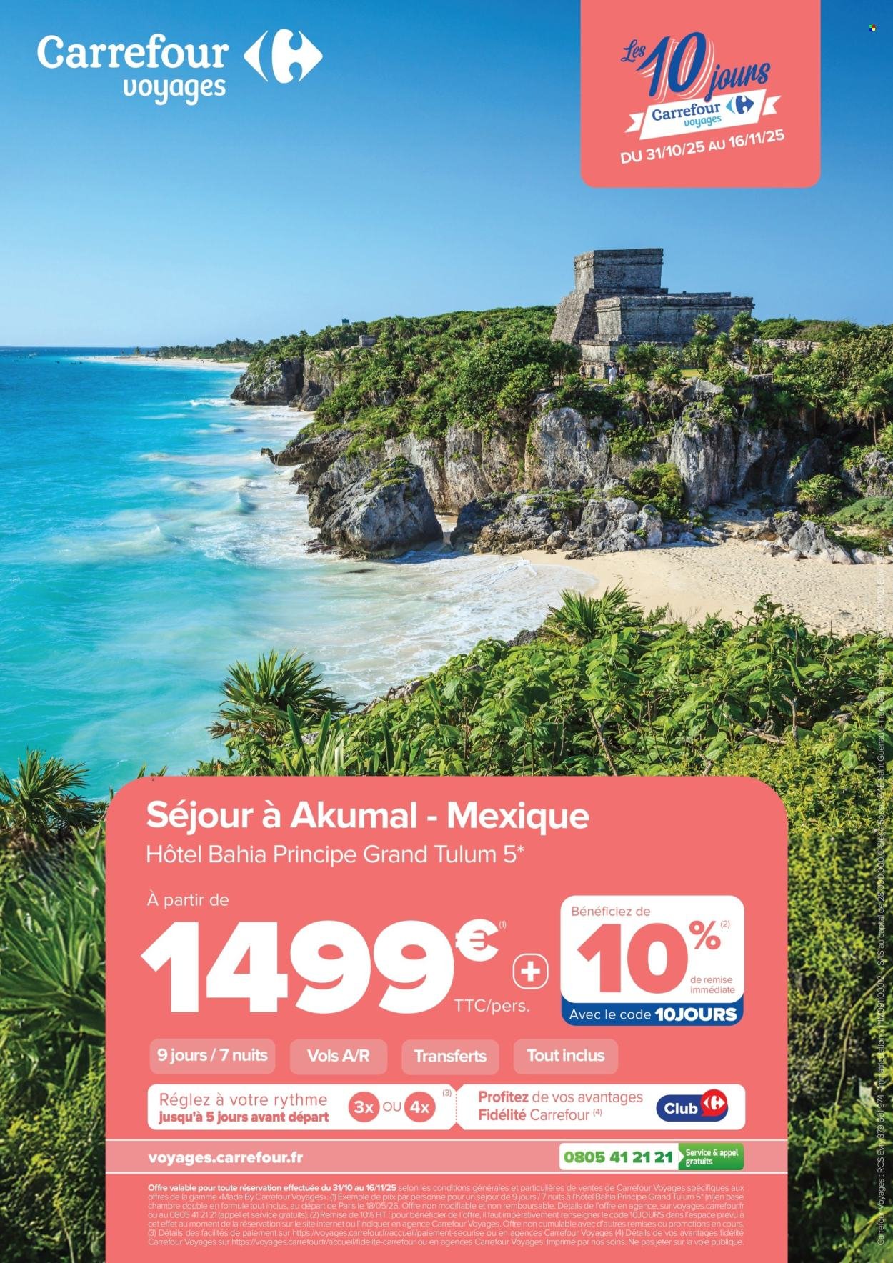 Catalogue CARREFOUR - LES 10 JOURS CARREFOUR VOYAGES