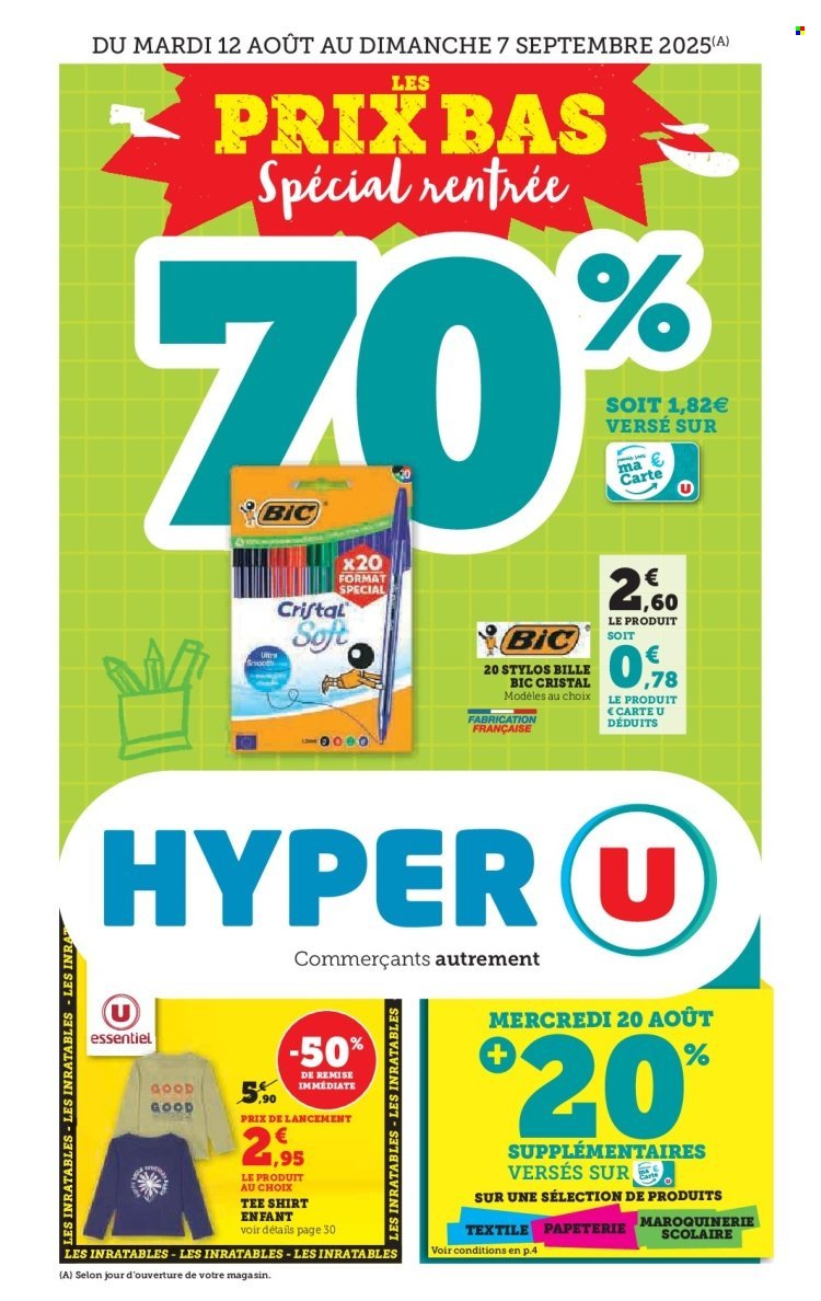 Catalogue HYPER U - Les prix bas Spécial Rentrée (2025-08-12 - 2025-09-07)