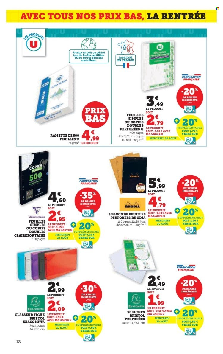 Catalogue HYPER U - Les prix bas Spécial Rentrée (2025-08-12 - 2025-09-07)