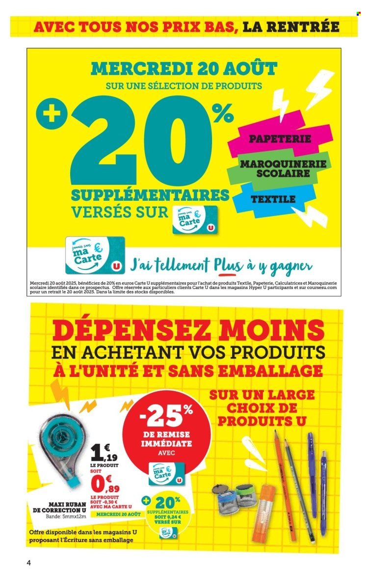 Catalogue HYPER U - Les prix bas Spécial Rentrée (2025-08-12 - 2025-09-07)