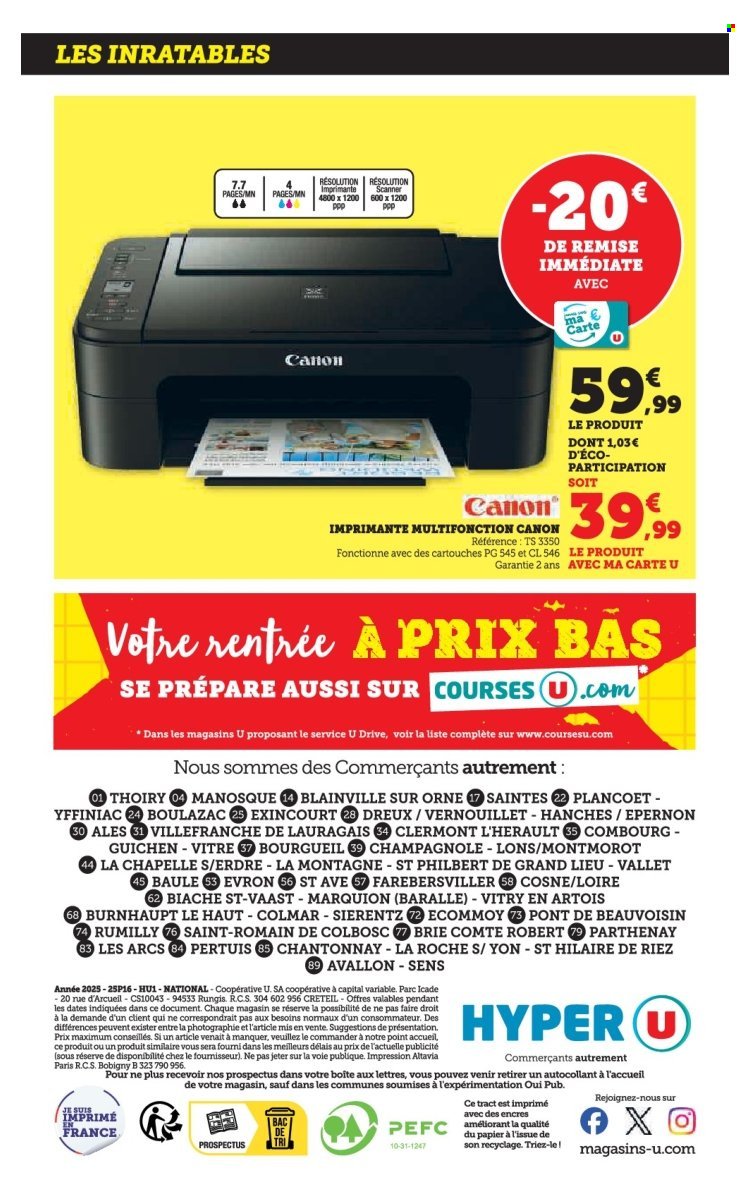 Catalogue HYPER U - Les prix bas Spécial Rentrée (2025-08-12 - 2025-09-07)