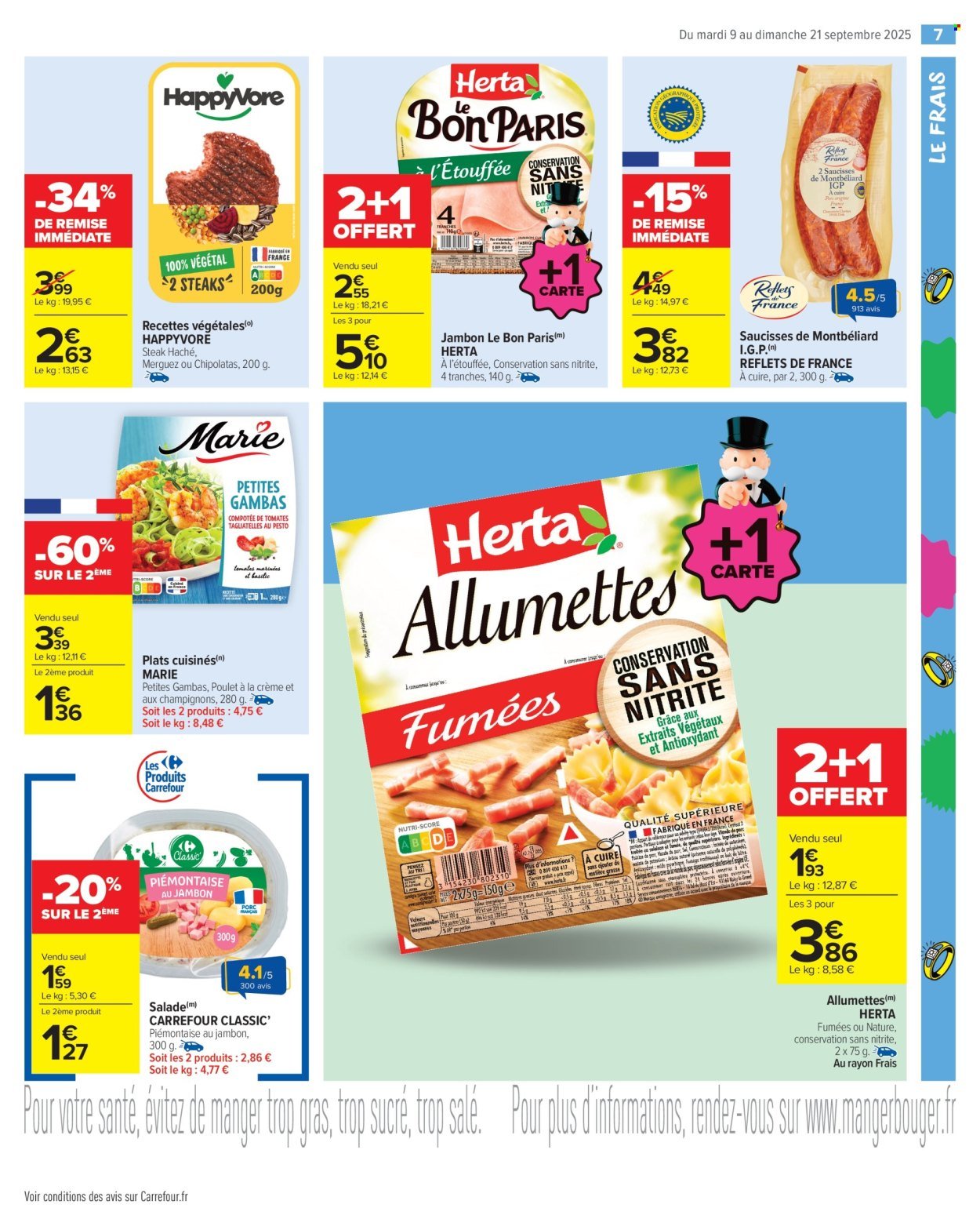 Catalogue CARREFOUR MARKET - LE MOIS MONOPOLY, 70% D'ÉCONOMIES (2025-09-09 - 2025-09-21)
