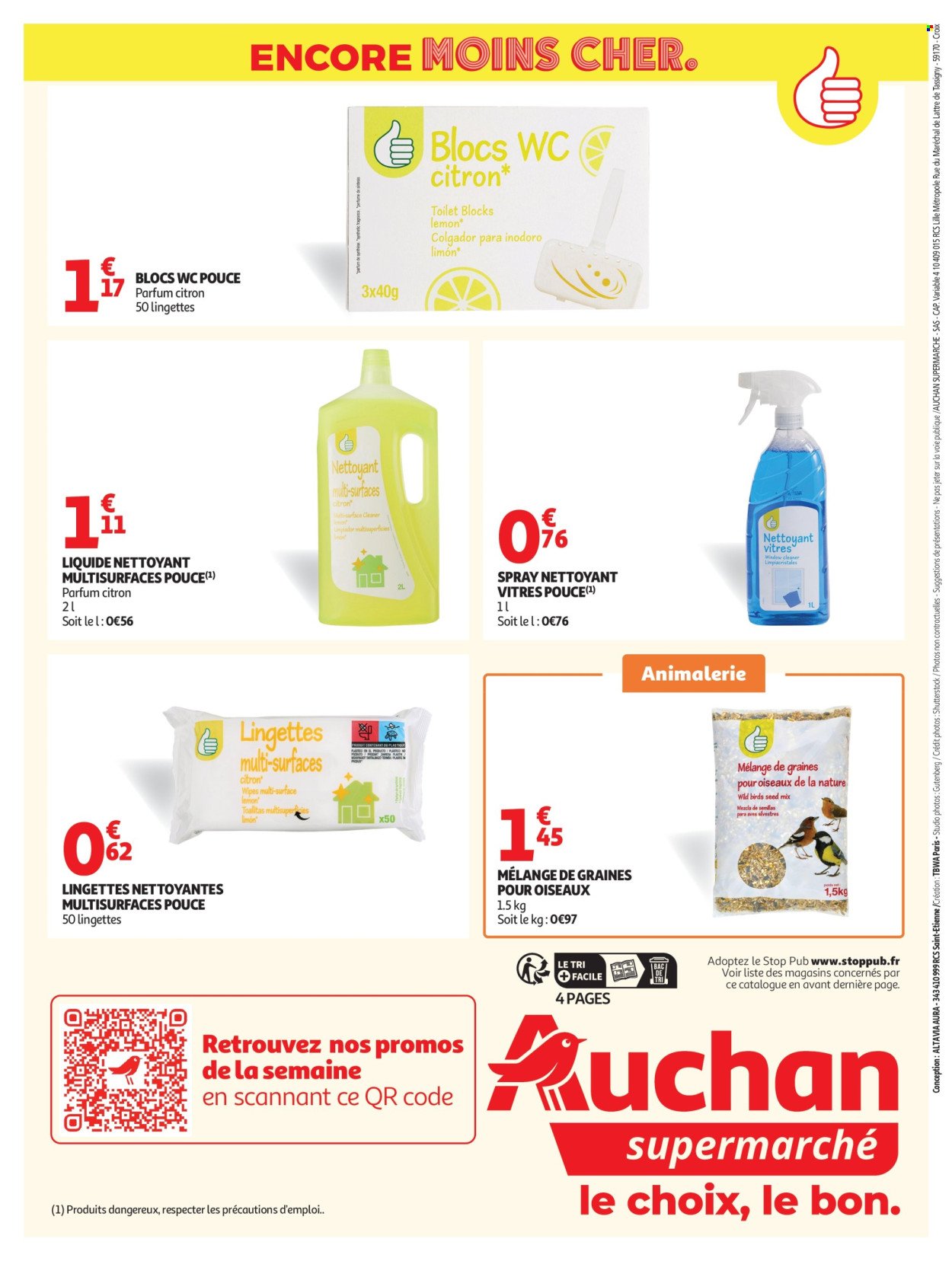 Catalogue AUCHAN - Marque Pouce supers