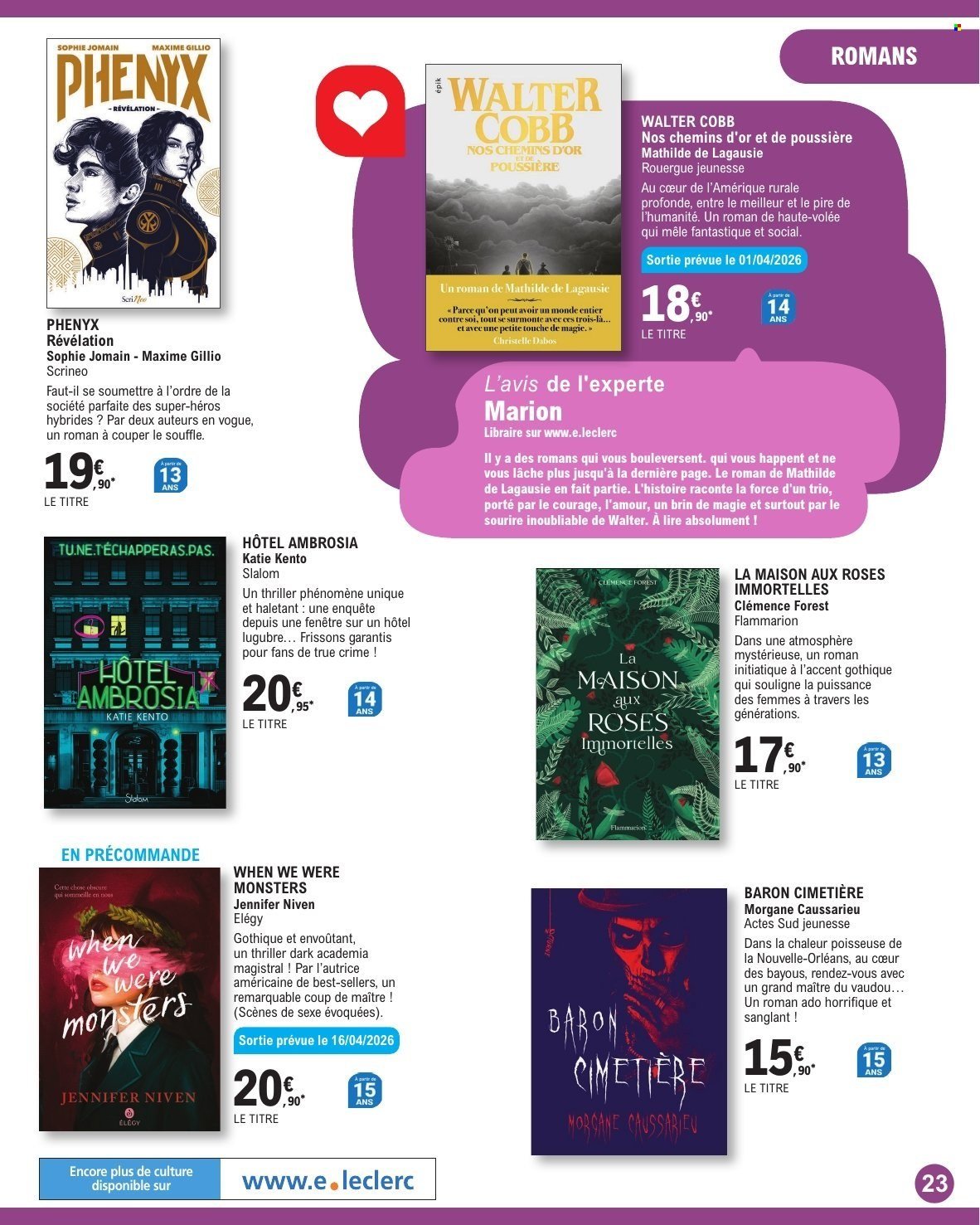 Catalogue E.LECLERC - GUIDE JEUNESSE (2026-03-31 - 2026-05-02)