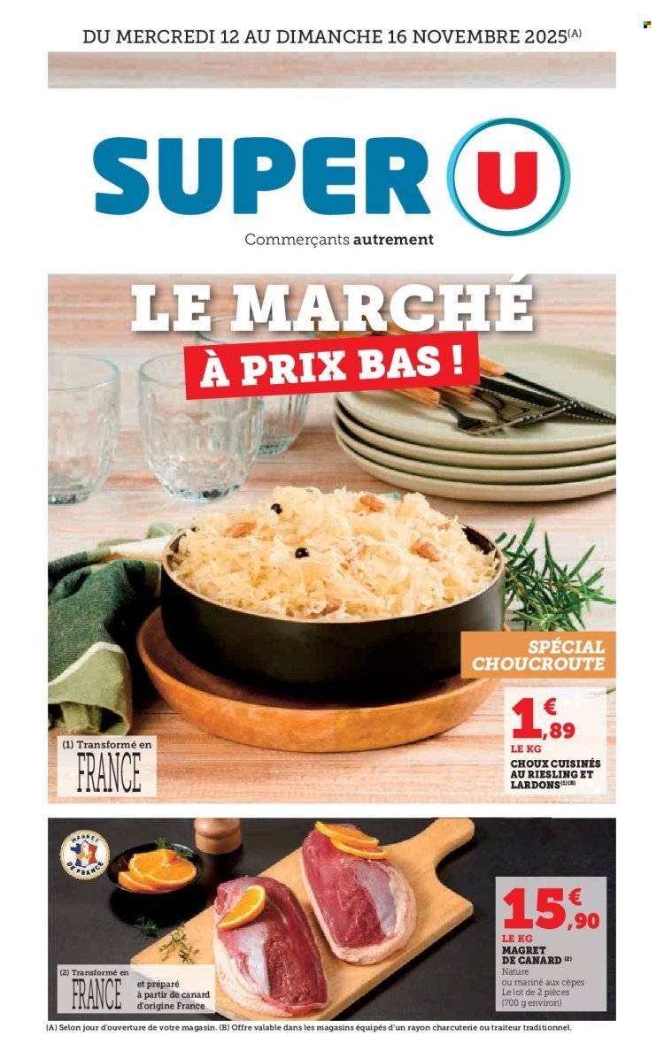 Catalogue SUPER U - Le marché à prix bas ! Spécial Choucroute