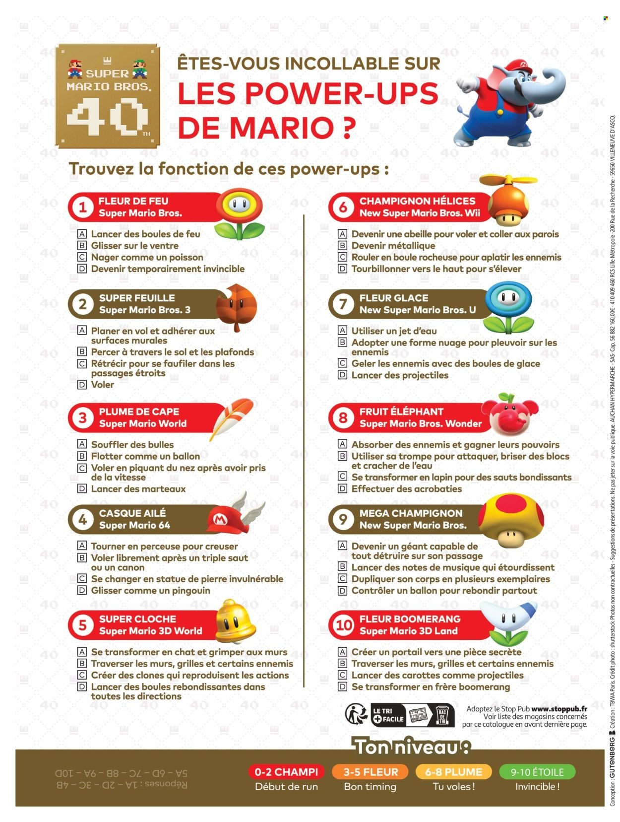 Catalogue AUCHAN - Super Mario Bros hypers