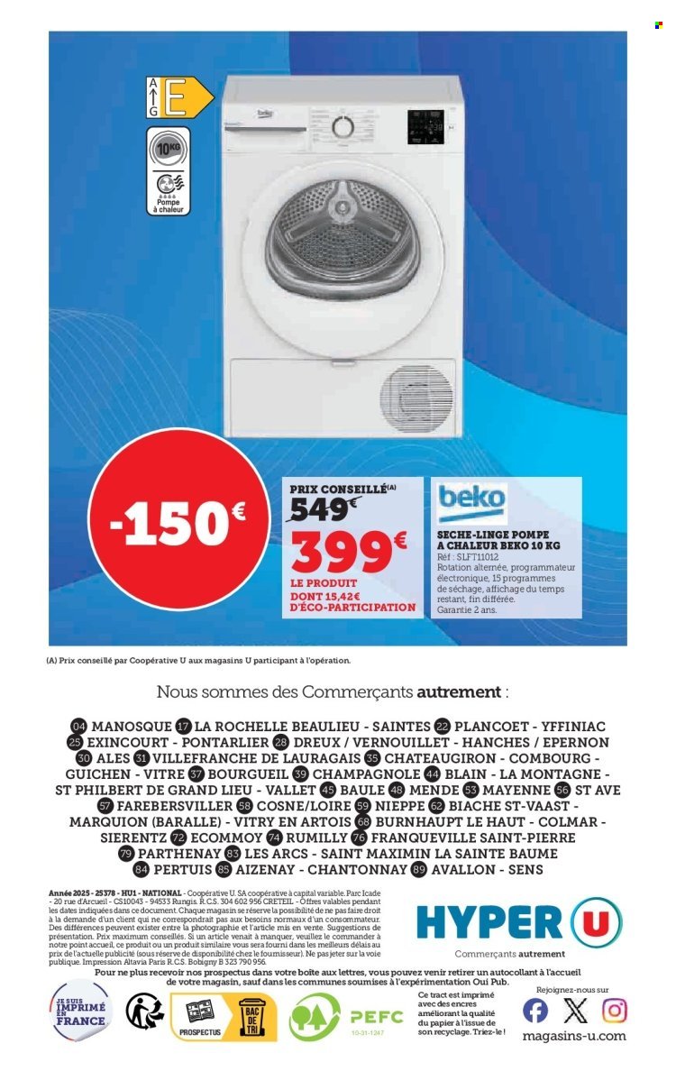 Catalogue HYPER U - Les prix bas de la semaine (2025-09-30 - 2025-10-12)