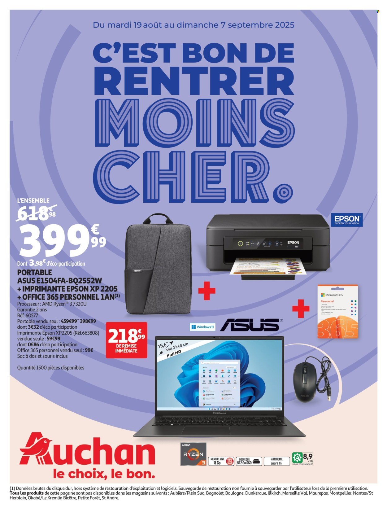 Catalogue AUCHAN - Rentrée des classes : c'est bon de rentrer moins cher (2025-08-19 - 2025-09-07)
