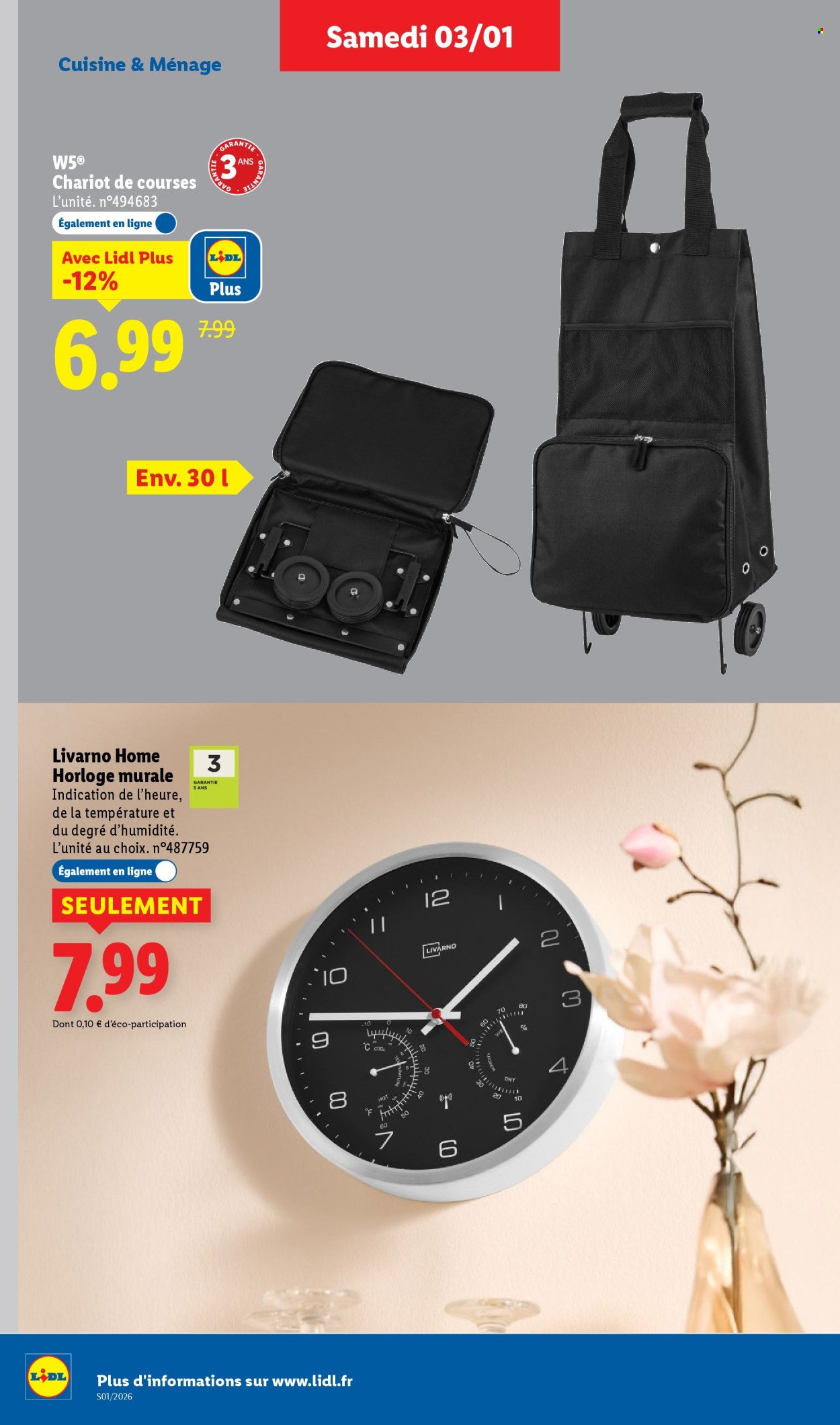 Catalogue LIDL - Les bonnes affaires de la semaine (2025-12-29 - 2026-01-03)