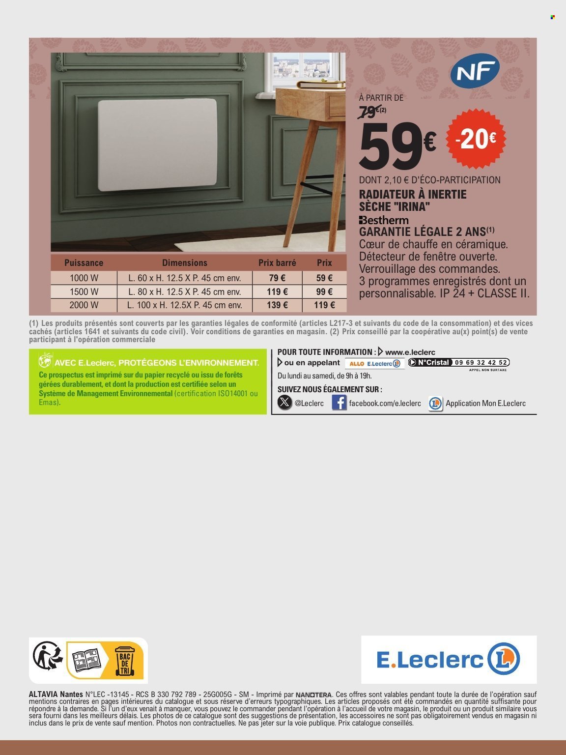 Catalogue E.LECLERC - JARDIN D'AUTOMNE BRICO CHAUFFAGE (2025-09-23 - 2025-10-04)