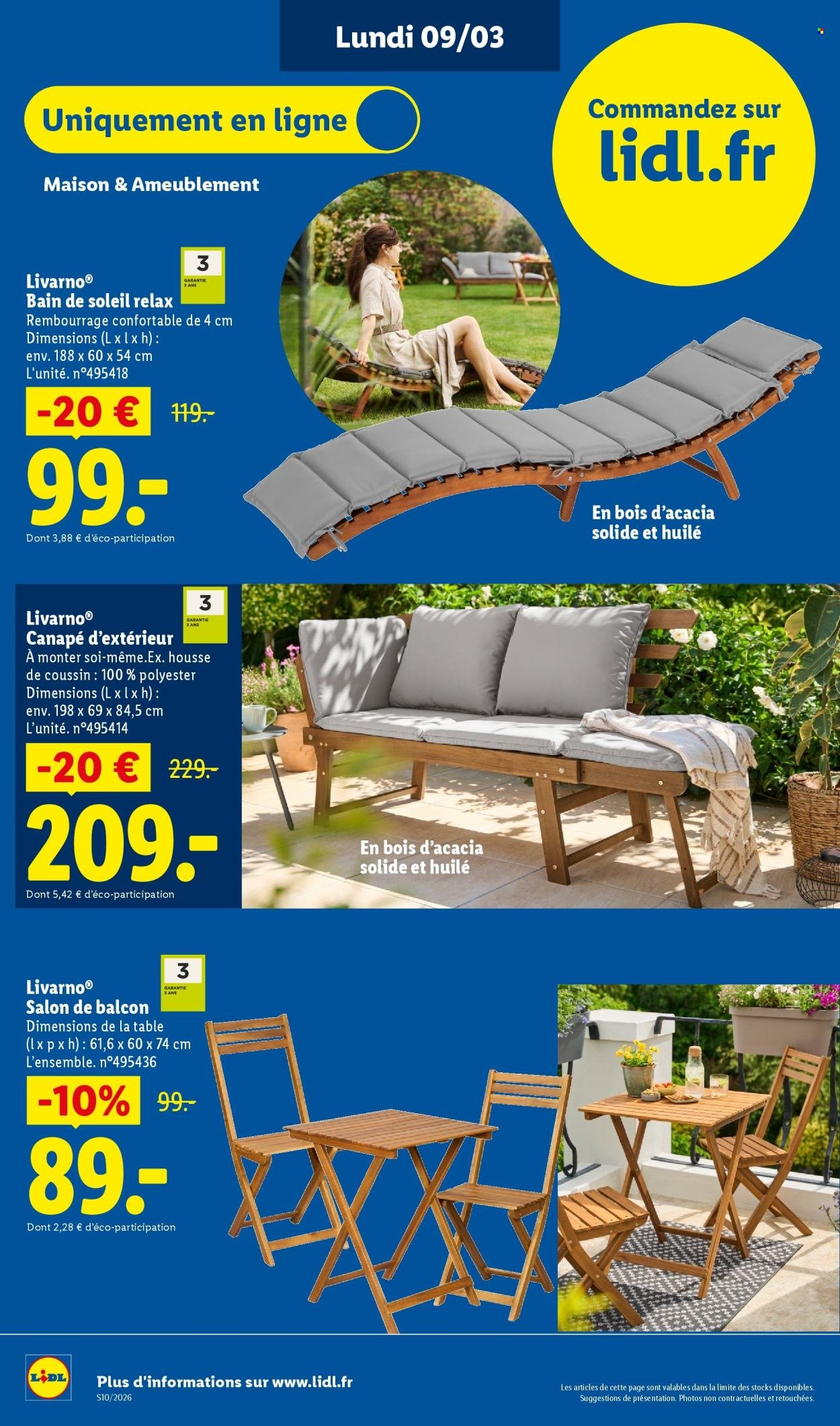Catalogue LIDL - Les Exclus Web de la semaine (2026-03-09 - 2026-03-12)