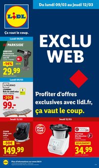Catalogue LIDL - Les Exclus Web de la semaine (2026-03-09 - 2026-03-12)