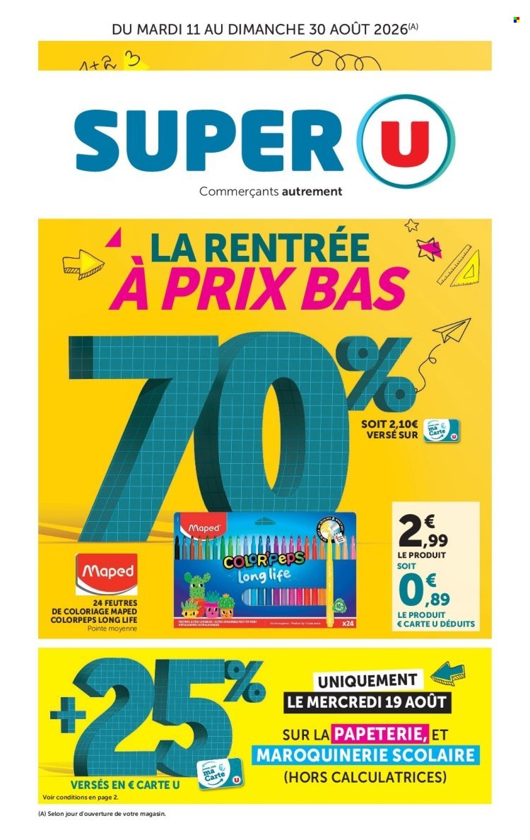 Catalogue SUPER U - La rentrée à prix bas