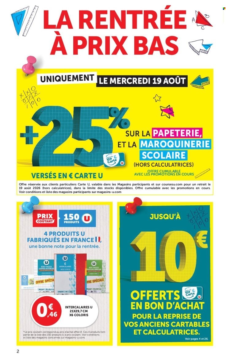 Catalogue SUPER U - La rentrée à prix bas