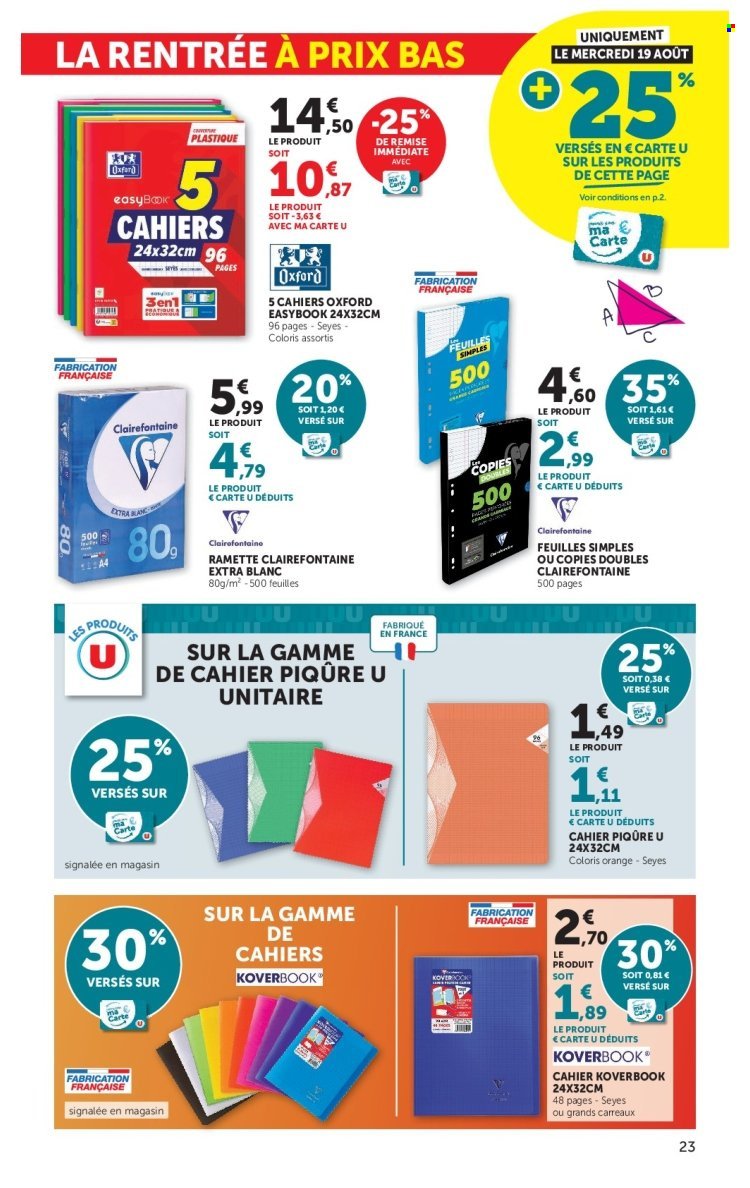 Catalogue SUPER U - La rentrée à prix bas