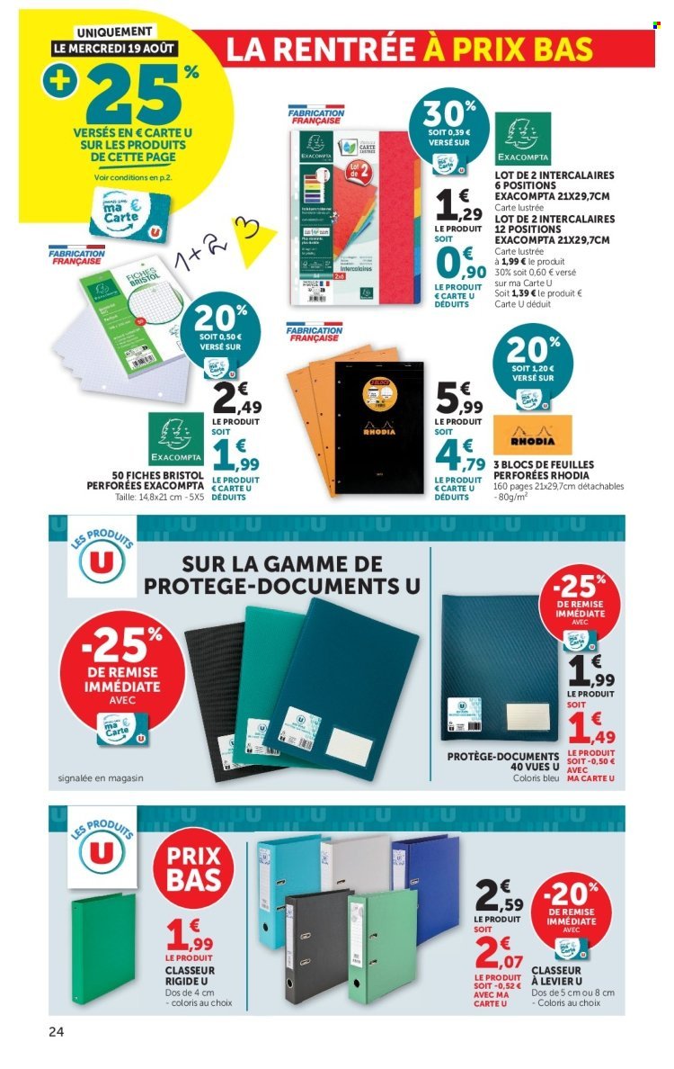 Catalogue SUPER U - La rentrée à prix bas
