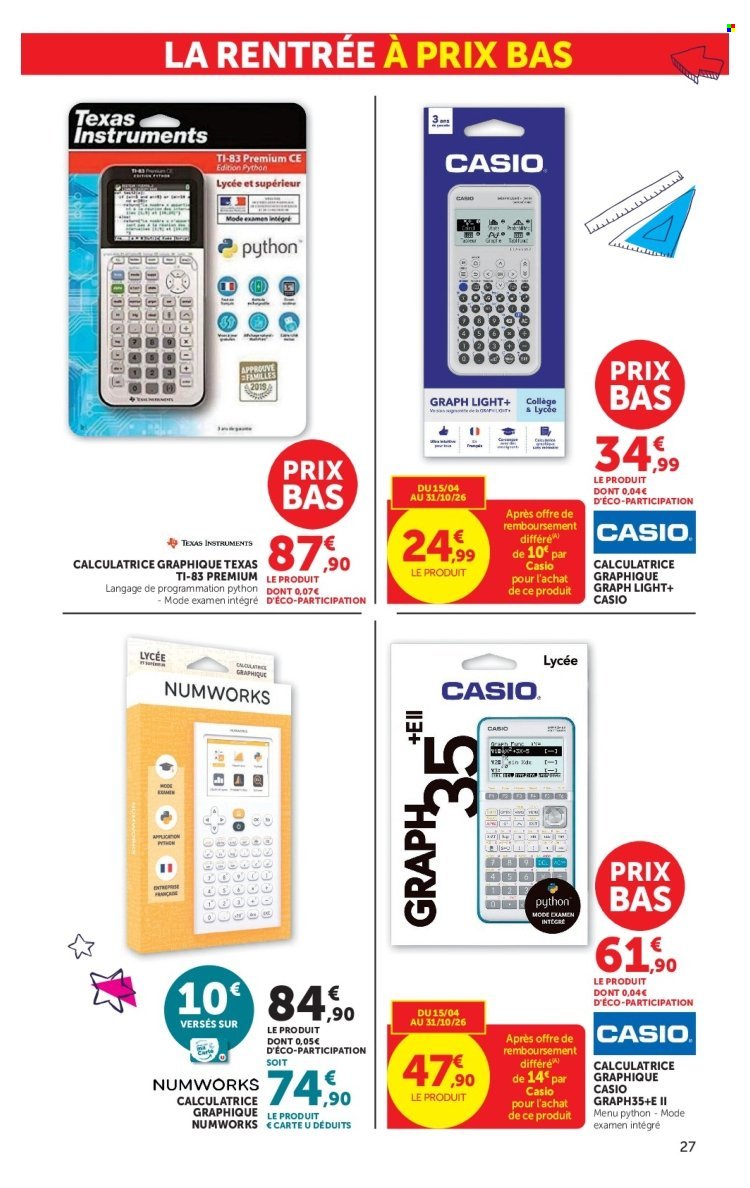 Catalogue SUPER U - La rentrée à prix bas