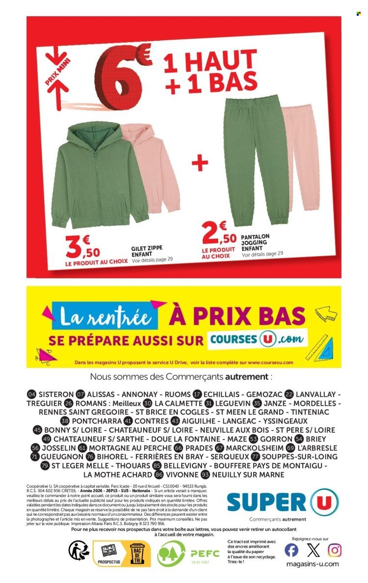 Catalogue SUPER U - La rentrée à prix bas