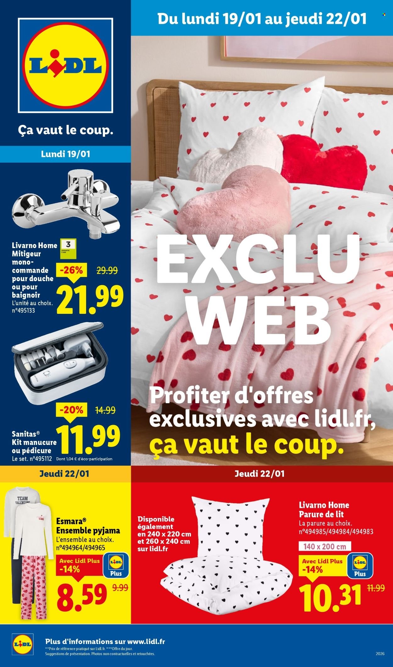 Catalogue LIDL - Les bonnes affaires Exclu Web - Du 12/01 au 15/01