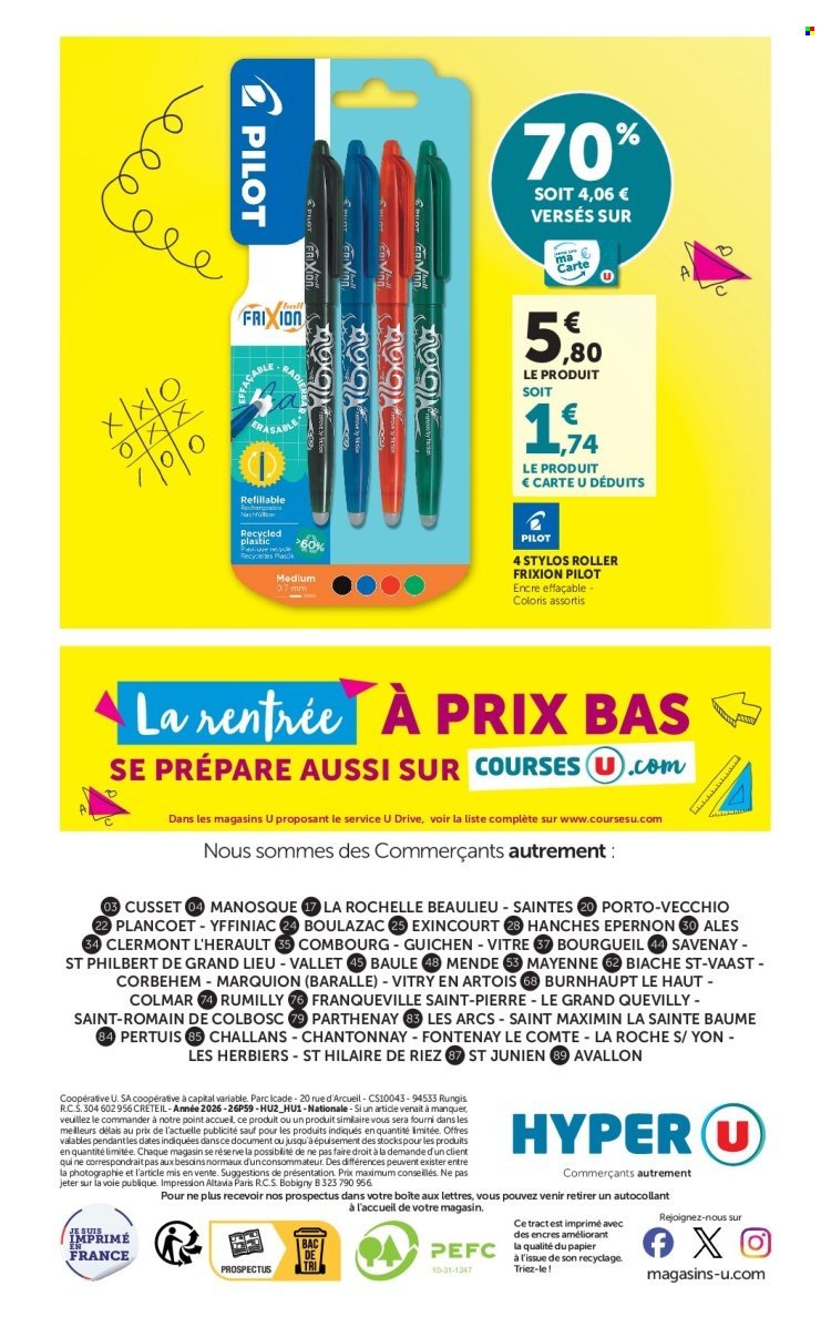 Catalogue HYPER U - La rentrée à prix bas