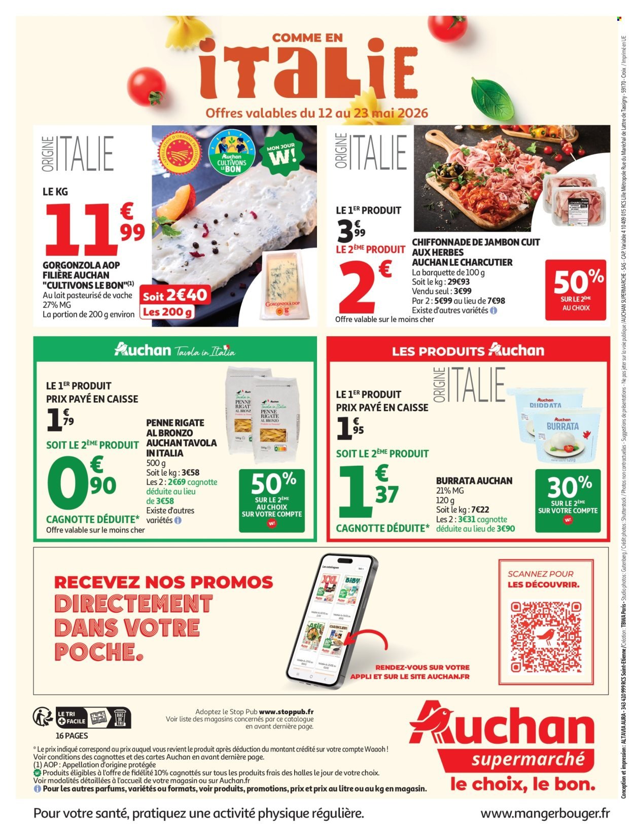 Catalogue AUCHAN - Saveurs Italie supers