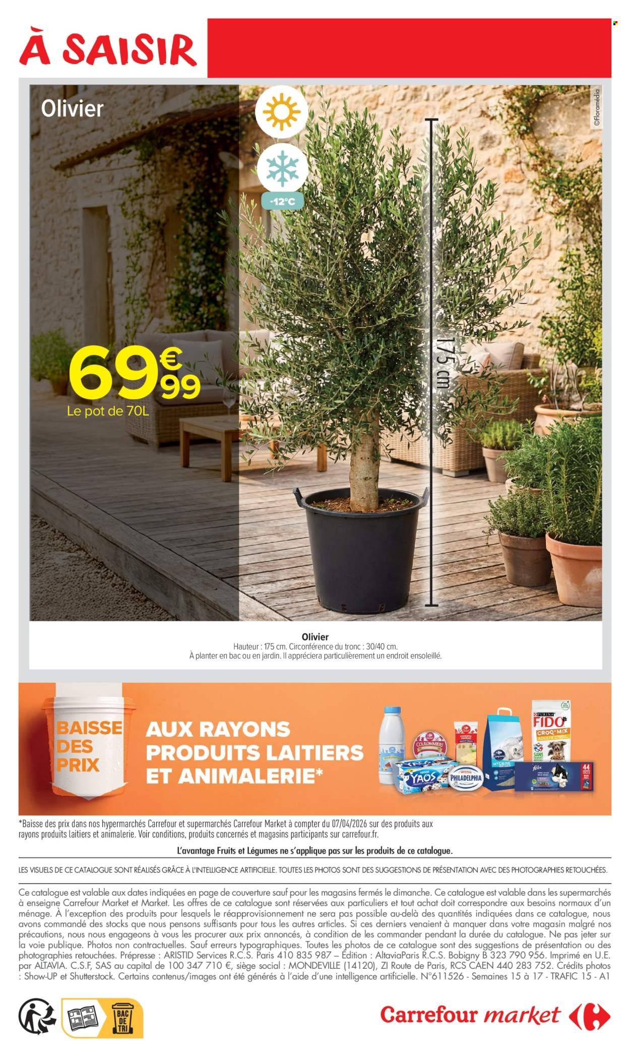 Catalogue CARREFOUR MARKET - PRODUITS LAITIERS ET VÉGÉTEAUX (2026-04-07 - 2026-04-19)