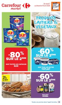 Catalogue CARREFOUR MARKET - PRODUITS LAITIERS ET VÉGÉTEAUX