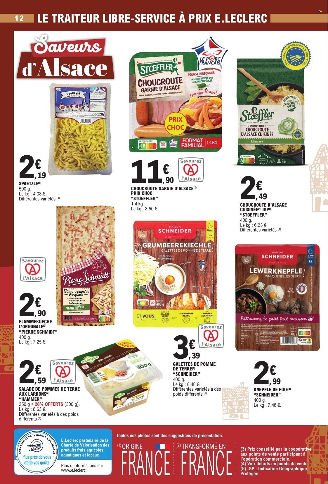 Catalogue E.LECLERC - ALSACE CHOUCROUTE